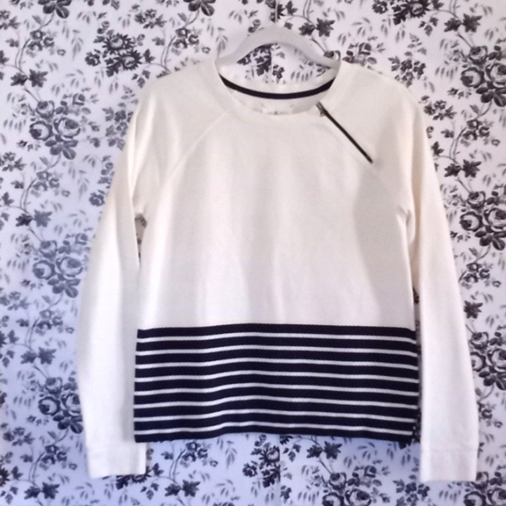 LOU & GREY white with blue stripes